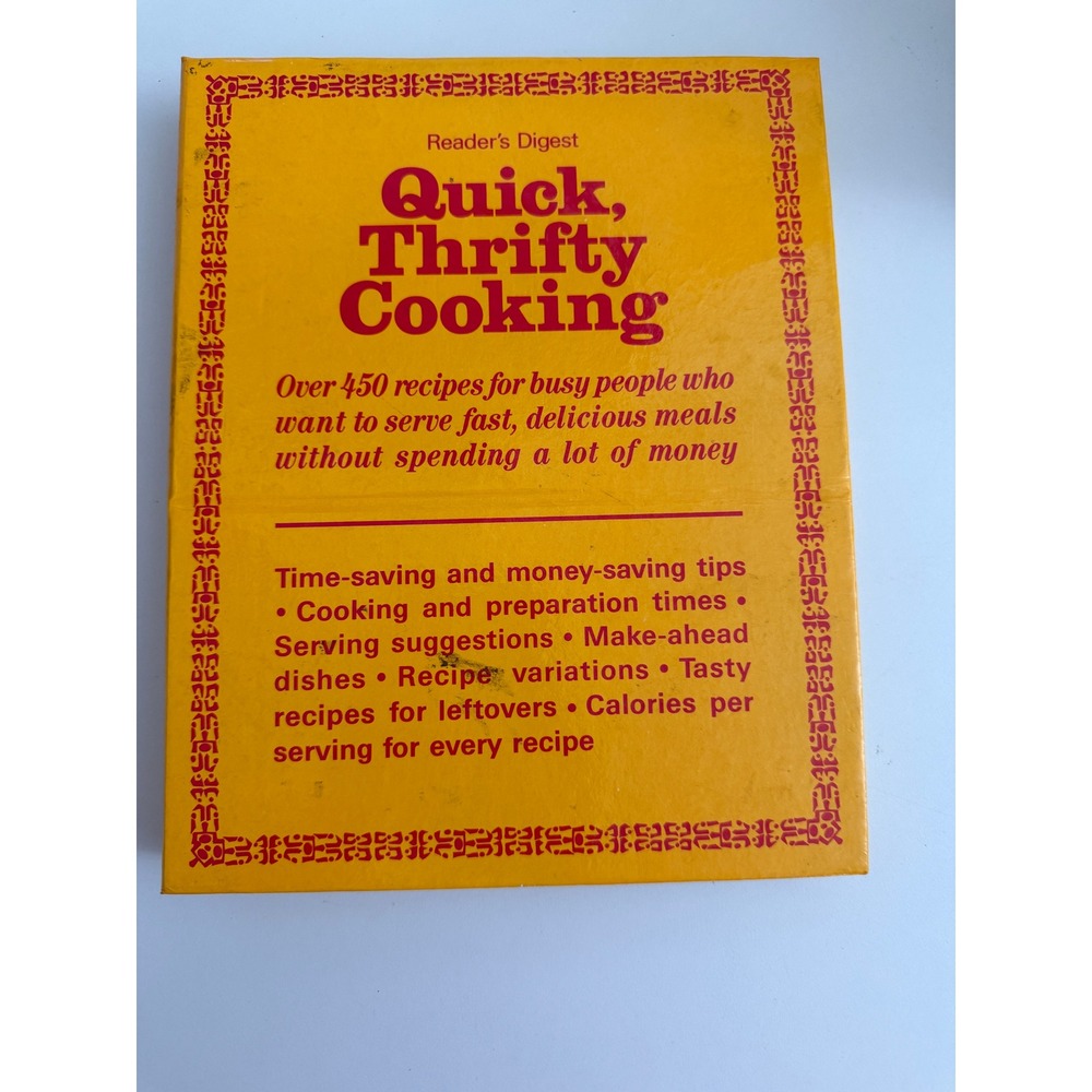 Readers Digest Quick Thrifty Cooking Vintage Spiral Cookbook 450 Recipes 1991